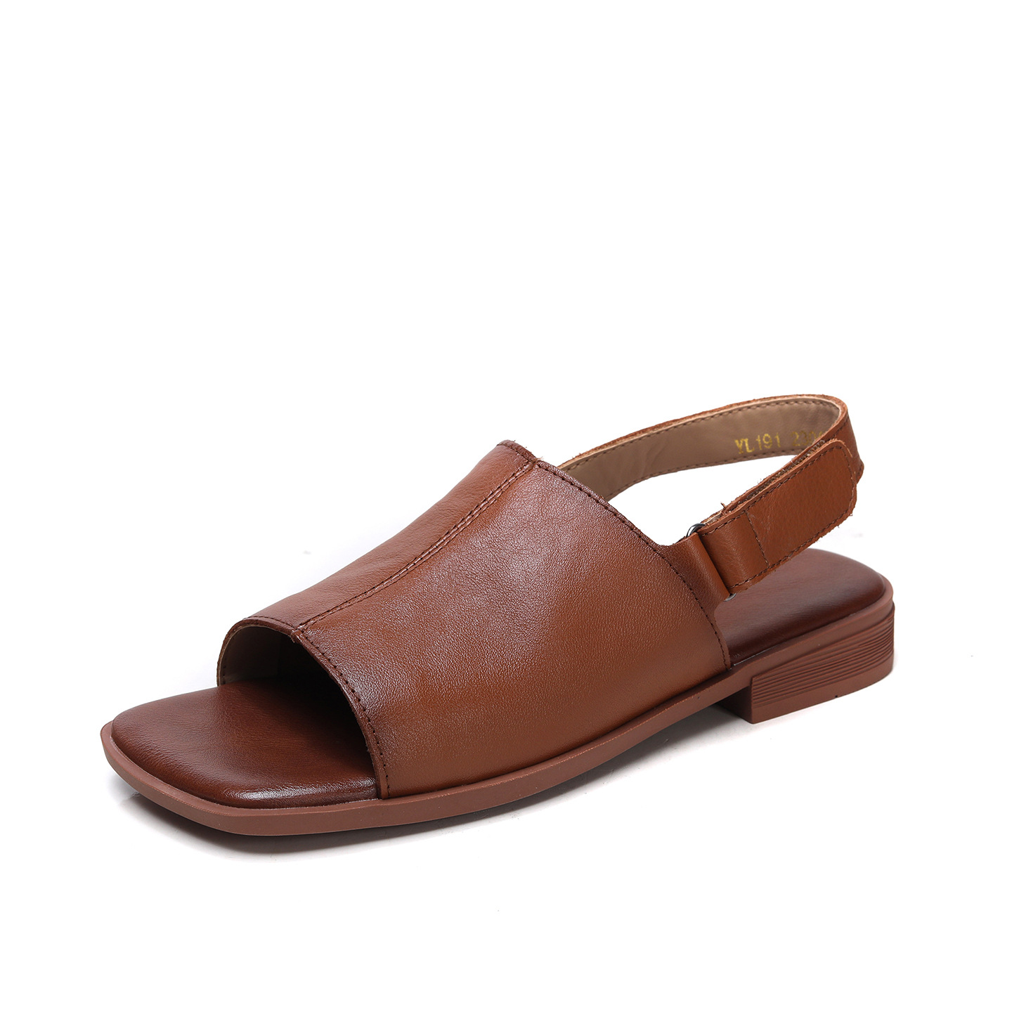 First-layer Cowhide Peep-toe Sandals