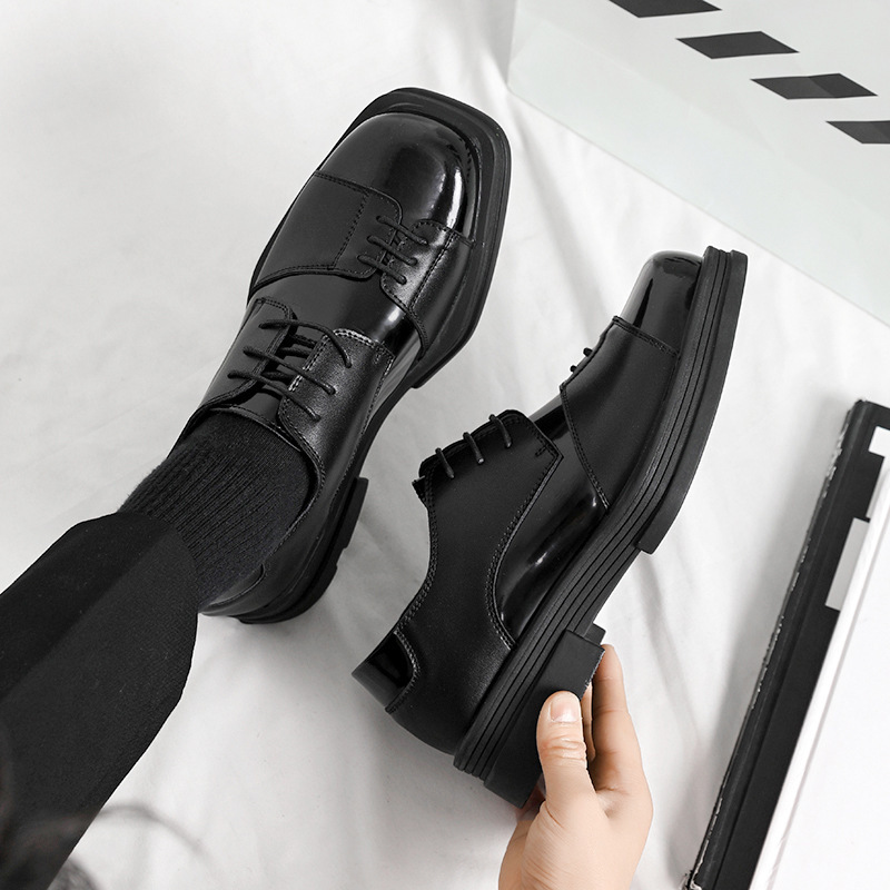 Men's Korean-style Retro Easy Matching British Style Leather Shoes foto 5