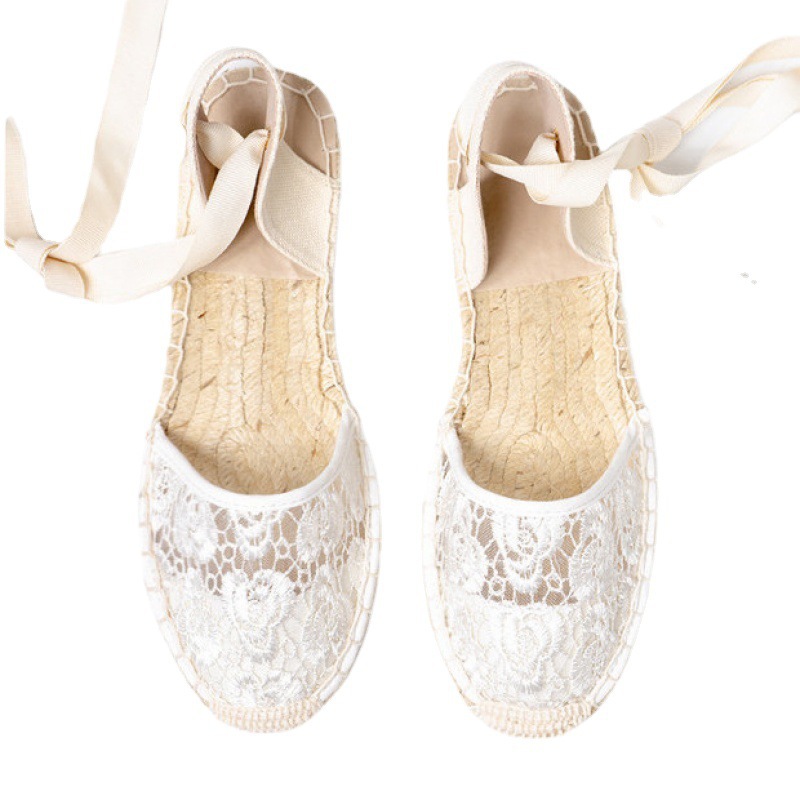 Hemp Rope Flat Lace Student All-matching Slippers Female foto 2