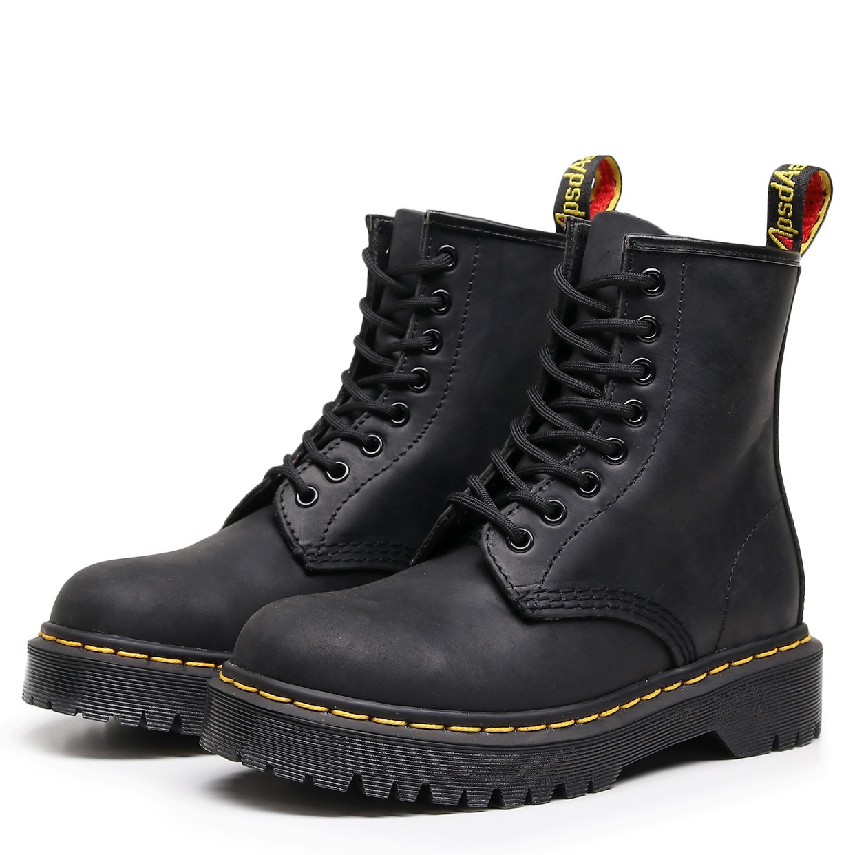 Womens British-style Full-grain Leather Biker Boots Stylish And On-trend foto 3