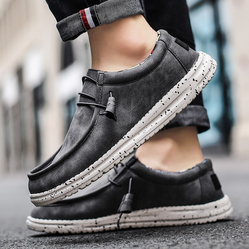 Leather Pedal Driving Leisure Lazy Men's Shoes foto 4