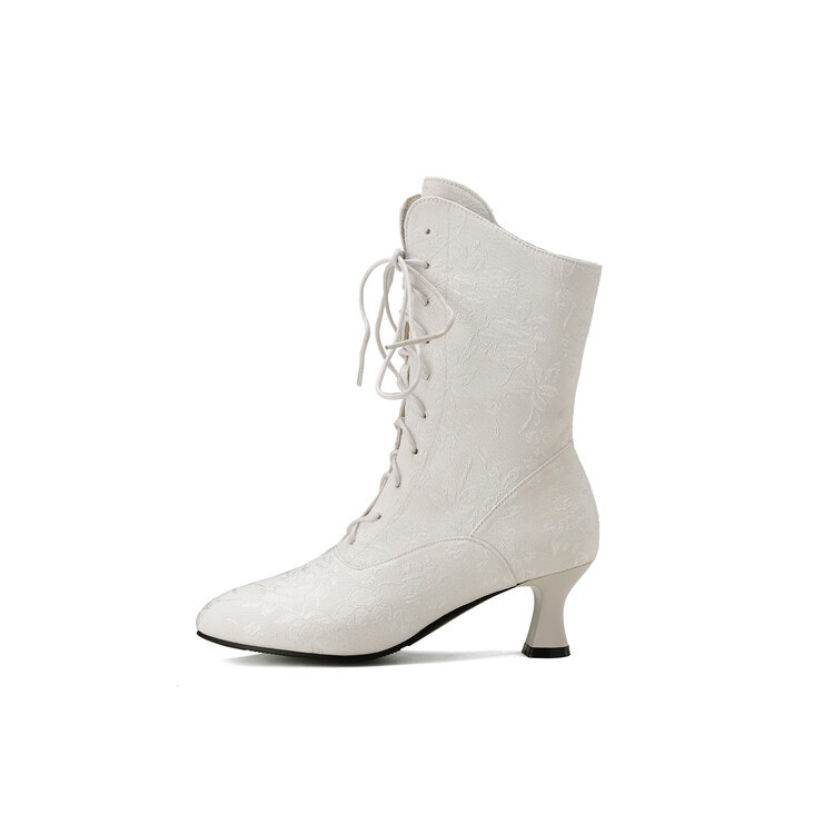 Autumn And Winter Kitten Heels With Pointed Fashion Boots foto 2