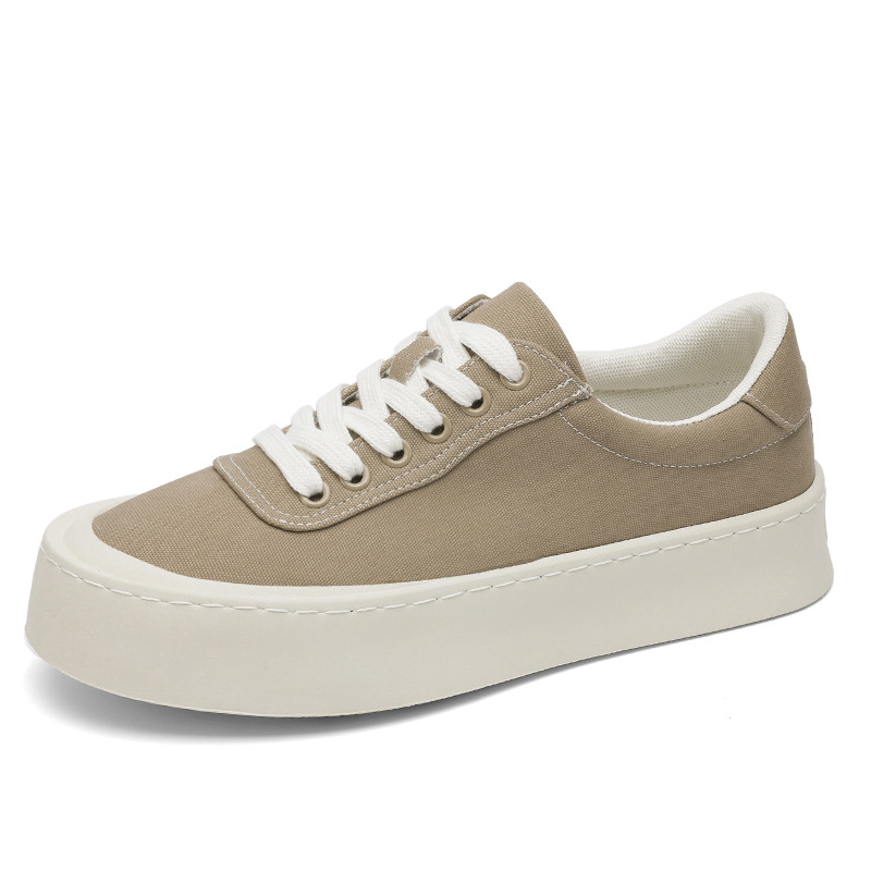 Mens Breathable Canvas Board Shoes With A Height-increasing Sole foto 3