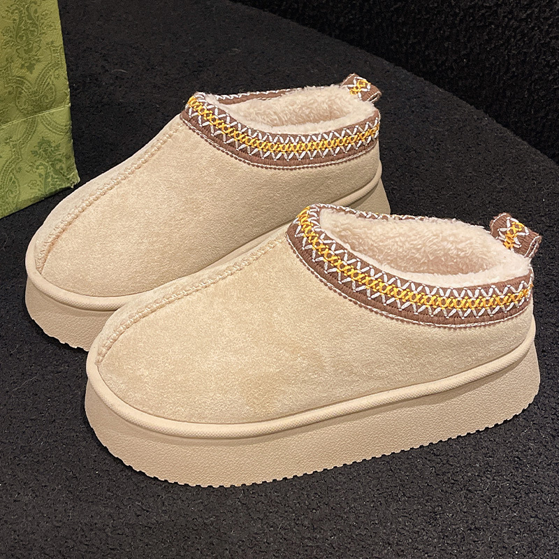 Suede Cotton Slippers Women Autumn Winter foto 3