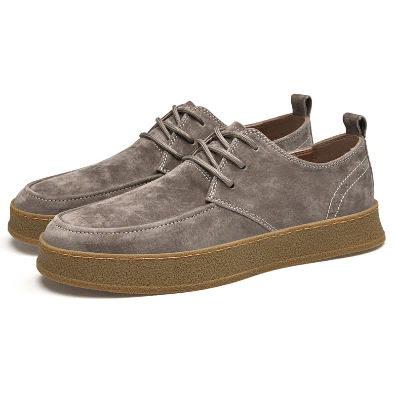 Casual Smart Flat Shoes Spring New Matte Leather Lace-up Men foto 5