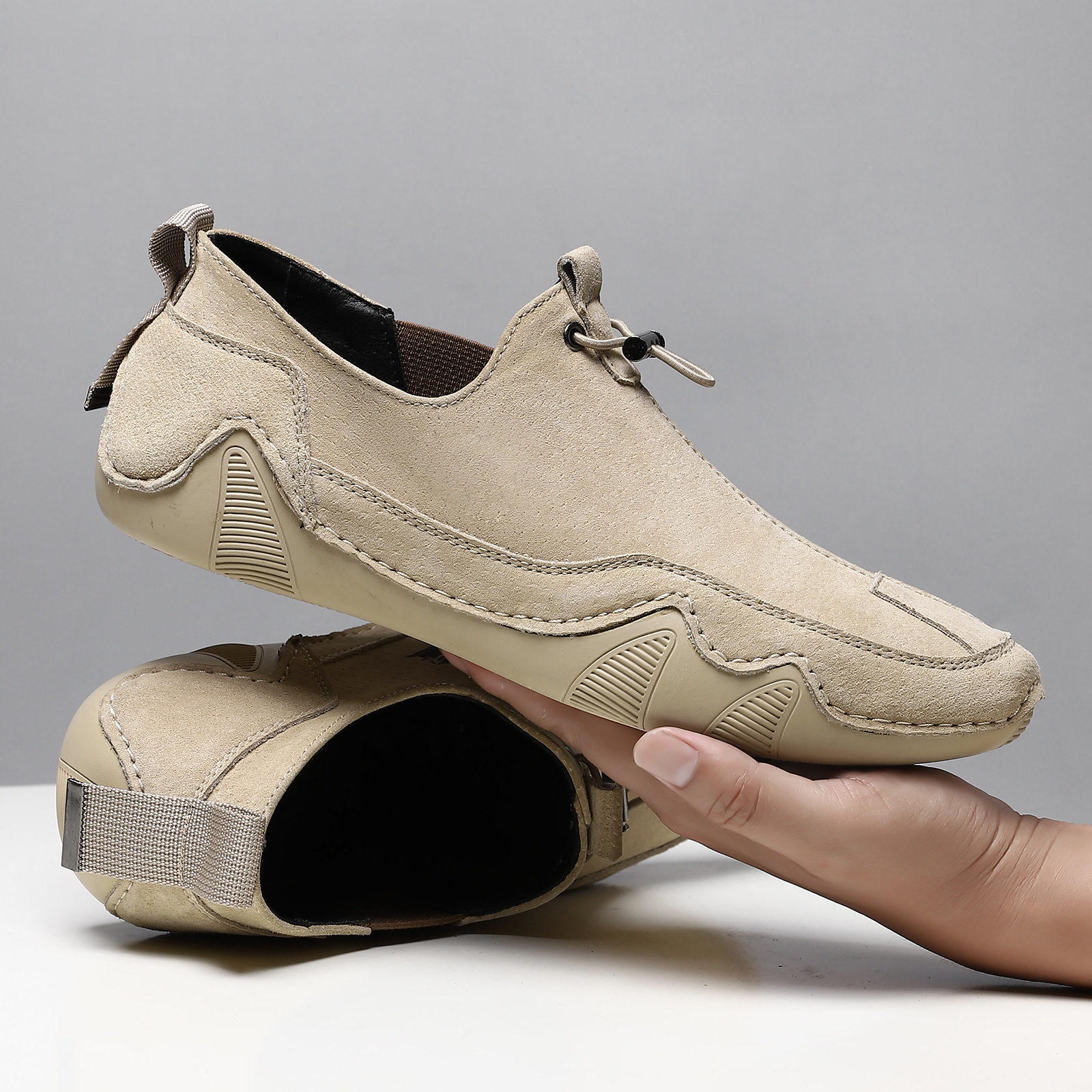 Leather Casual Men's Shoes Breathable Slip-on foto 2
