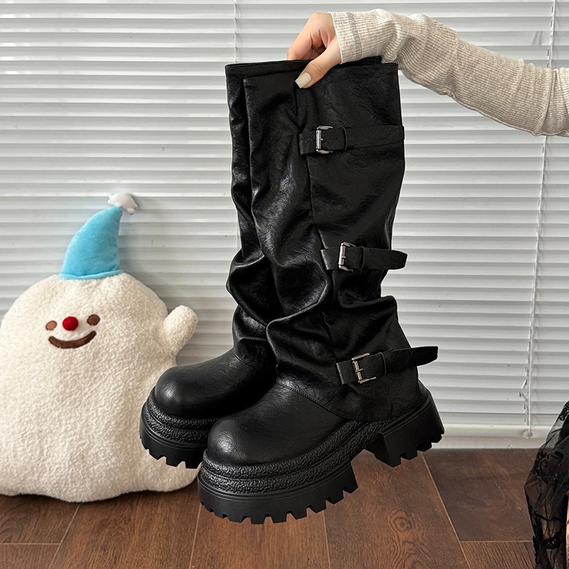 Women's Thick Bottom Increased By Knight Boots foto 2
