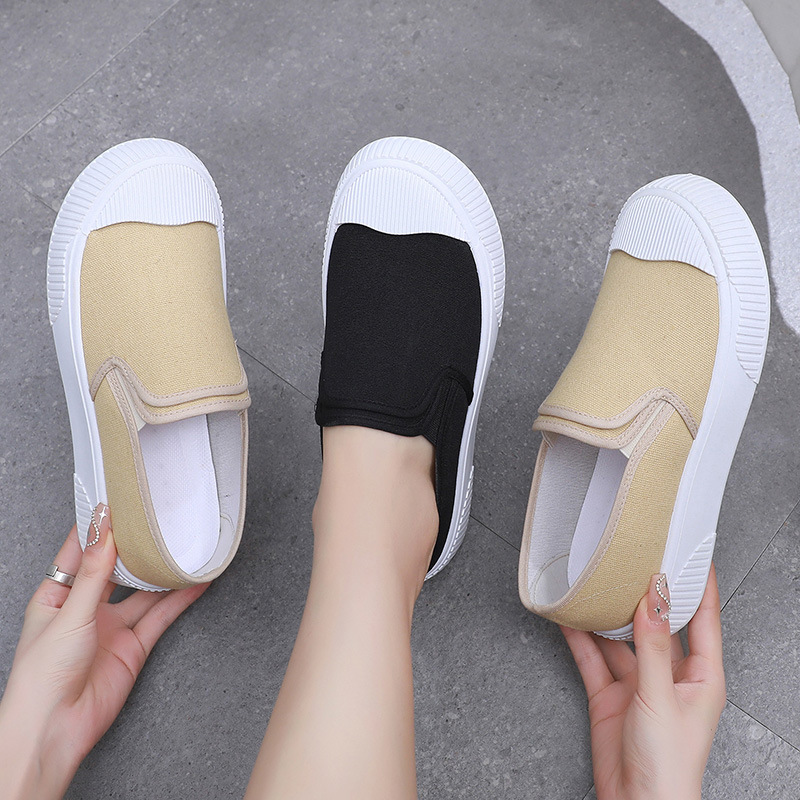 Women's Thick-soled Round Toe Soft Bottom Low-top Casual Shoes foto 5