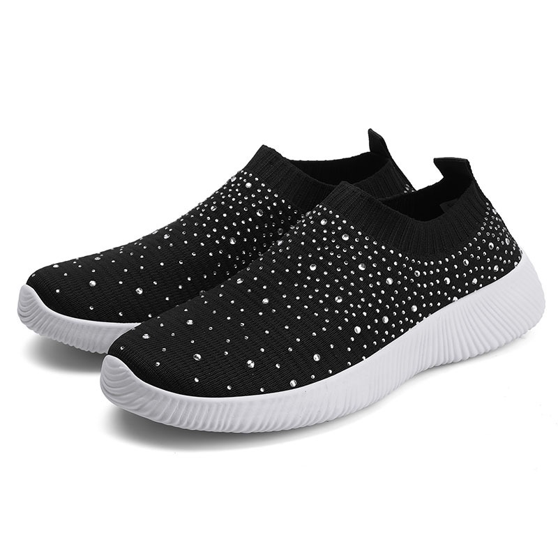 Plus-size Lightweight MD-soled Flyknit Stretchy Casual Shoes foto 4