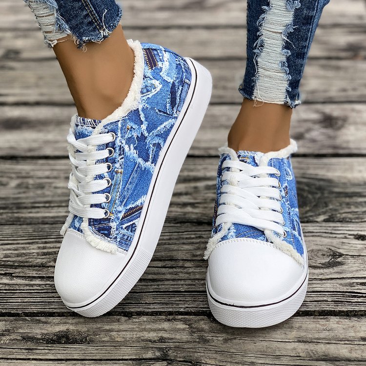 Plus Size Casual Flat Canvas Shoes foto 2