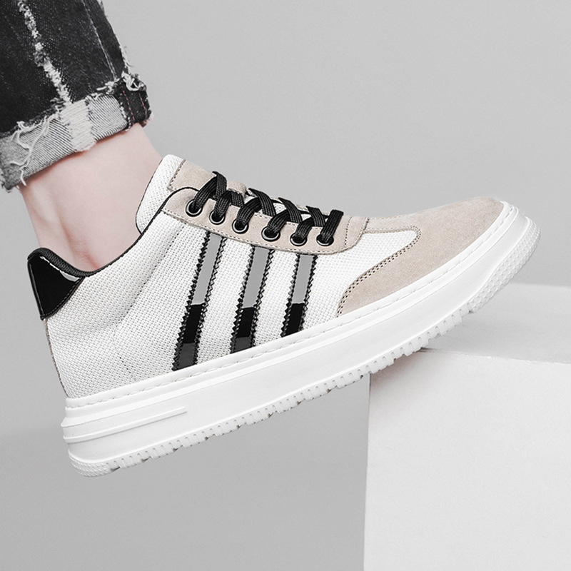 Men's High-top Board Shoes Trendy Korean Casual Height Increasing Shoes foto 5