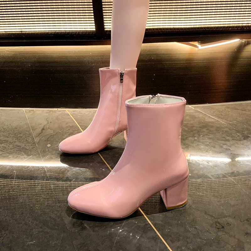 Women's Fashion Plus-Size Pointed-Toe High-Heel Ankle Boots foto 2