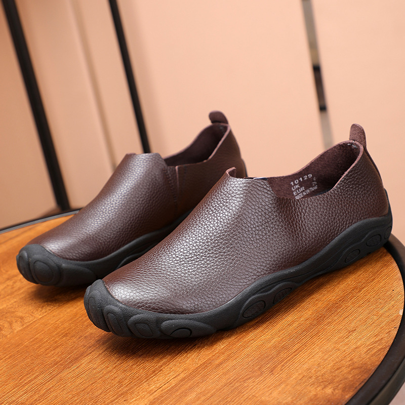 Top Layer Cowhide Men's Casual Leather Shoes foto 3