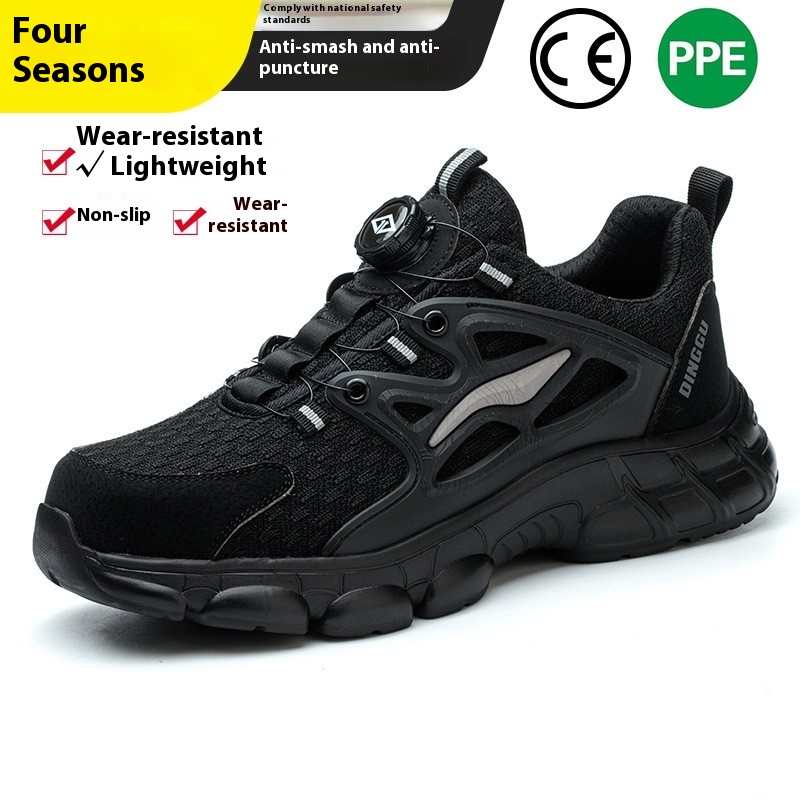 Men's Anti-smashing And Anti-penetration Steel Toe Cap Safety Shoes foto 4