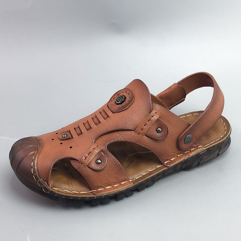 Men's Breathable Casual Genuine Leather Beach Shoes Oxford Sole Shoes foto 4