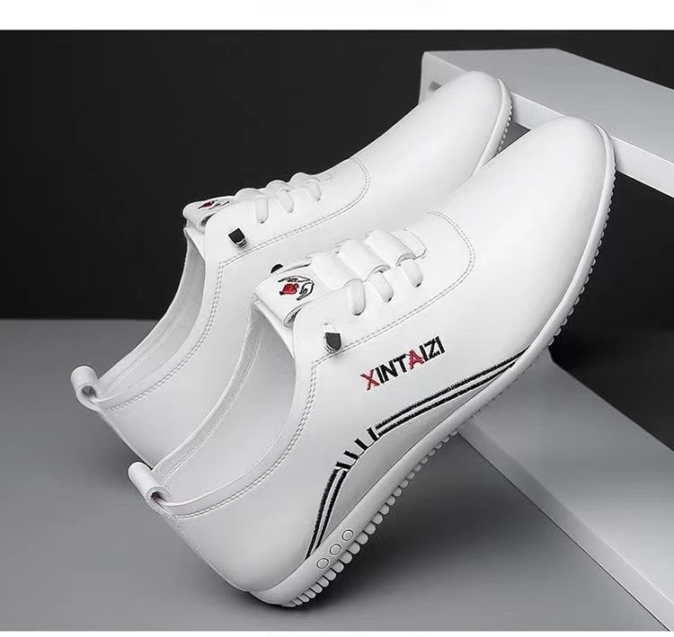 Breathable Lightweight And Thin Type Casual Flat Leather Shoes foto 3