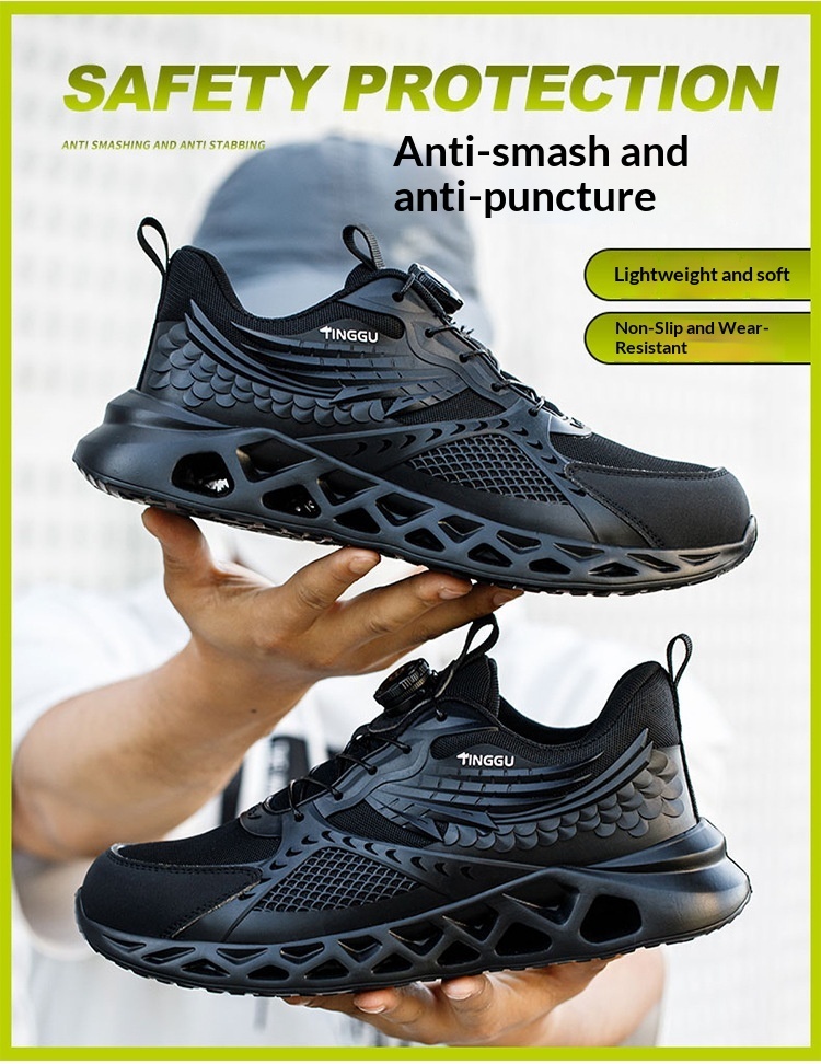Mens Impact-resistant Puncture-proof Breathable Deodorizing Work Shoes foto 5
