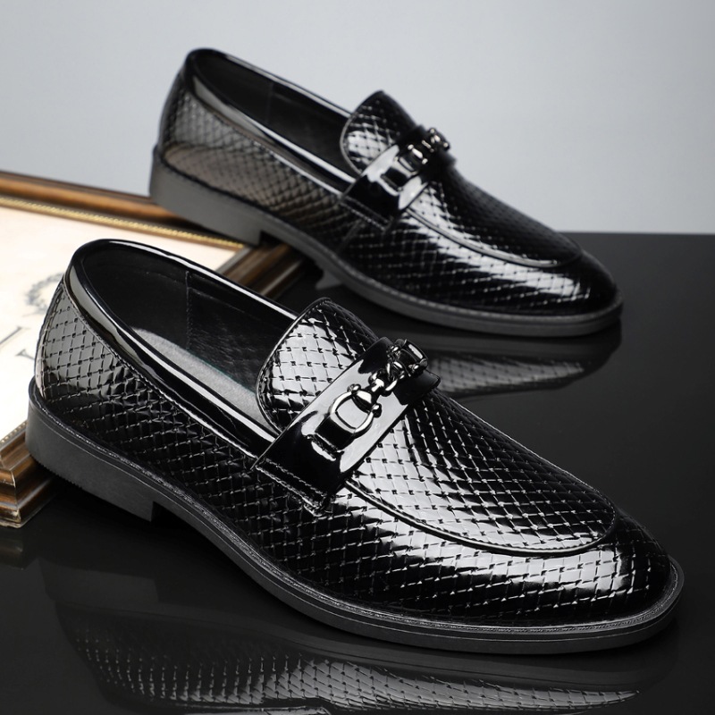 Minimalist British Style Mens Business Leather Shoes foto 5