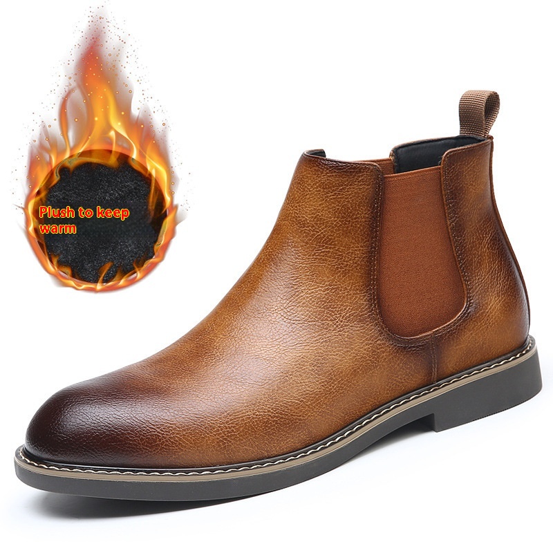 Fashion Retro Cotton Boots British Velvet Short Boots foto 5