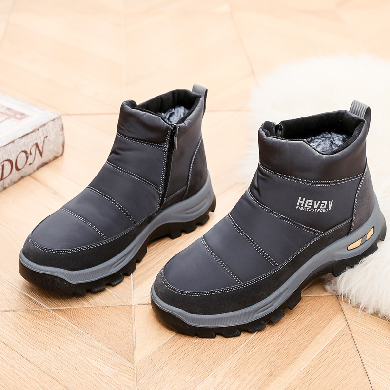 Men's Winter Warm Fleece-lined Thickened Casual Sports Cotton Shoes foto 2