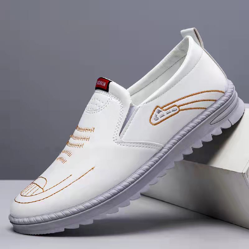 Men's Leather Shoes Spring Leisure Slip-on foto 2