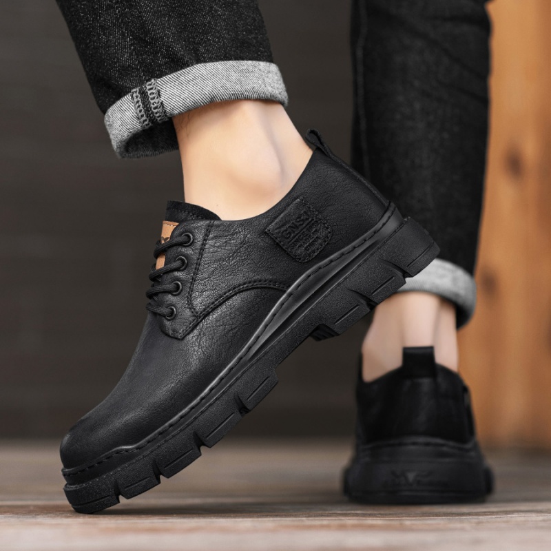 Men's Autumn Black Soft End Business Leather Men's Shoes Outdoor British foto 5