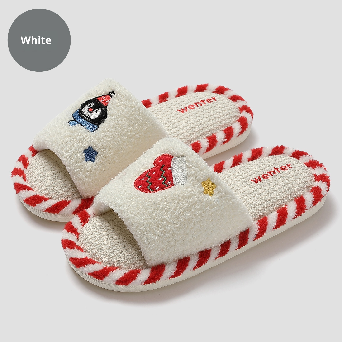 Breathable Sweat-absorbent Home Indoor Cotton Wear-resistant Fluffy Slippers Wholesale foto 3