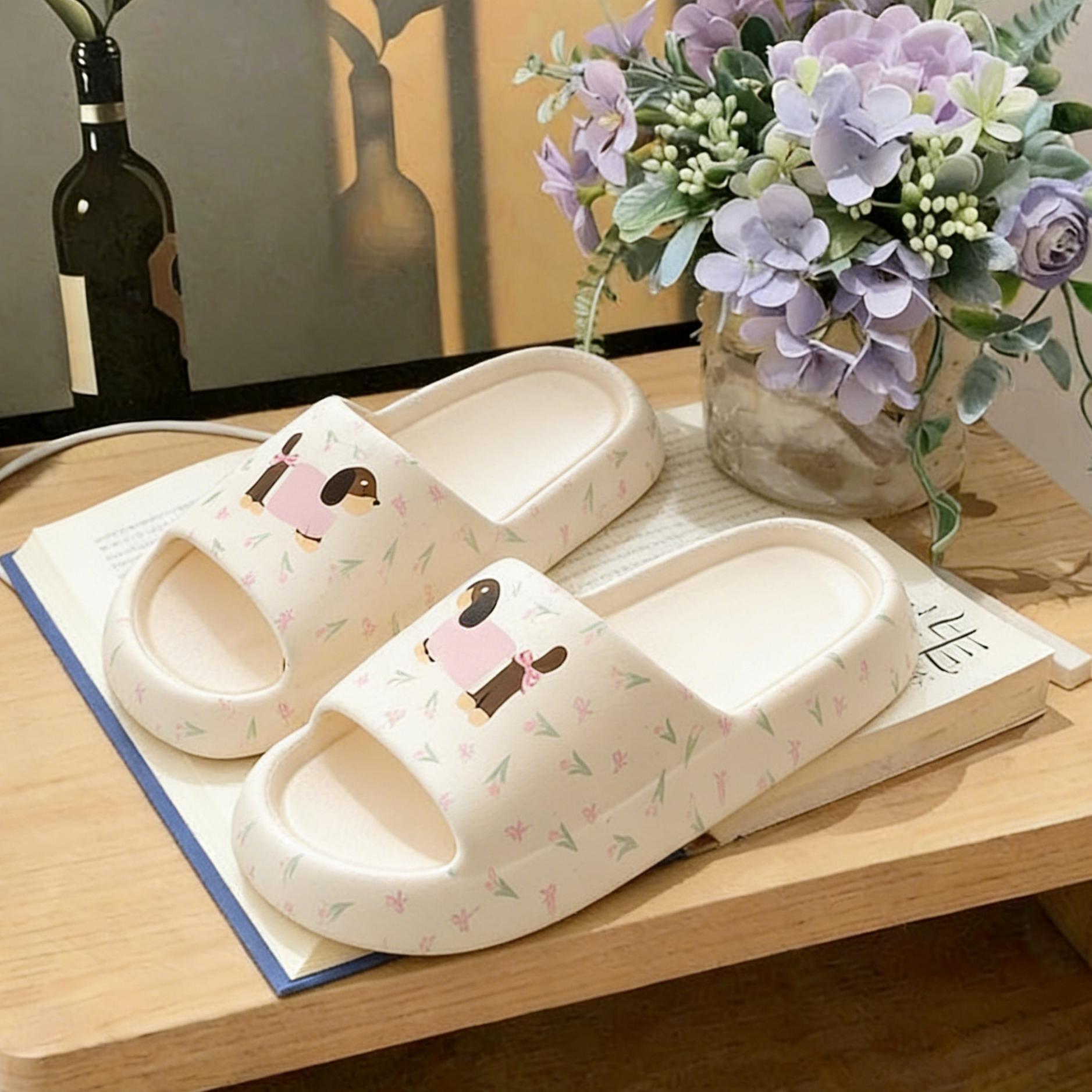 Printed Sausage Dog Slide Sandals For Women foto 5