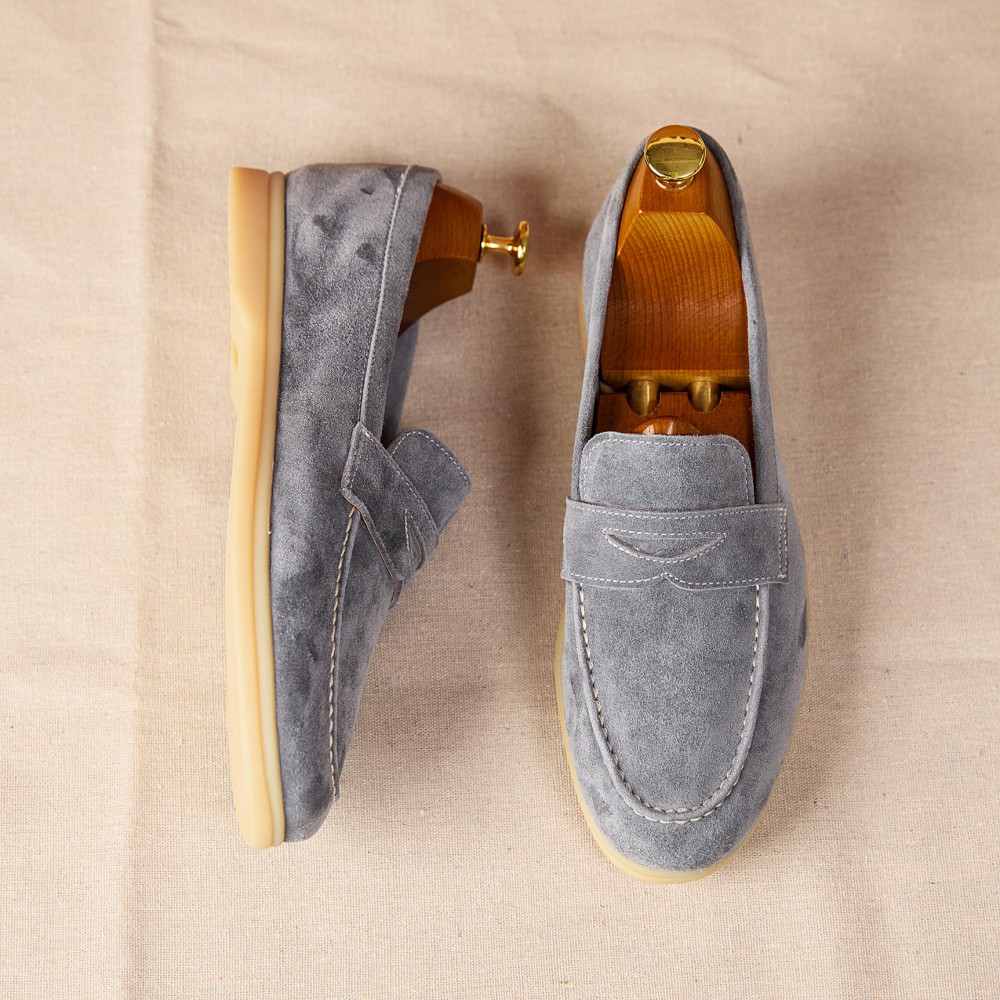 Men's Summer Casual Round Head Suede Shoes foto 2