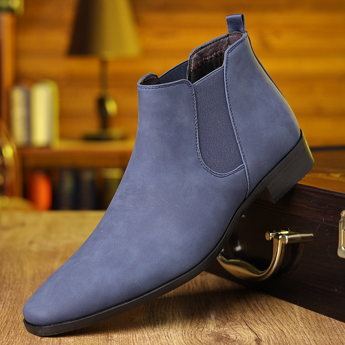 British Style Leather Boots Men's Plus Size foto 2