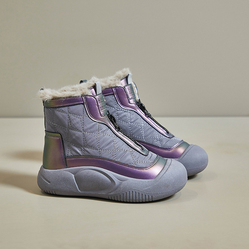 Women's Warm Casual Fleece-lined High-top Snow Boots foto 2