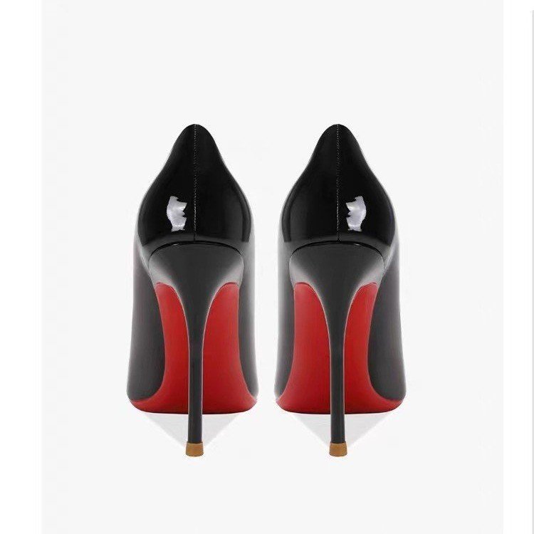 Women's Pointed Low-cut Patent Leather High Heels foto 3
