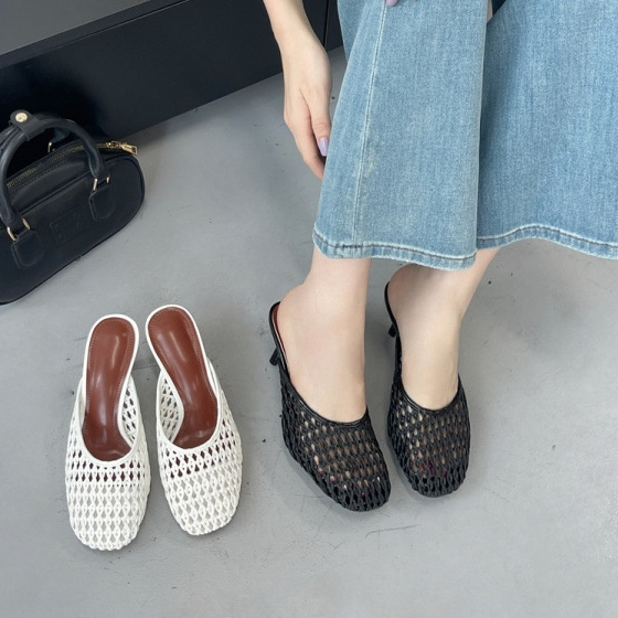 Closed Toe Weaving Hollow Sandals Women's Slippers foto 3