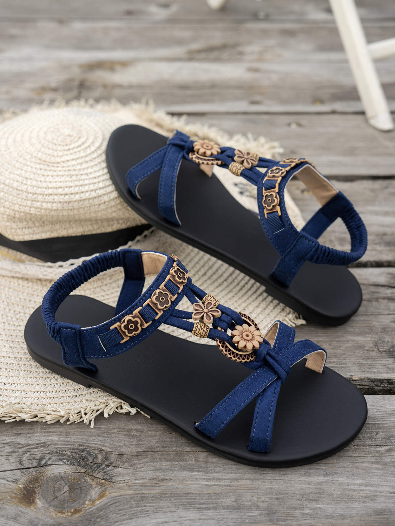 Women's Flat Plus Size Bohemian Beach Shoes foto 5