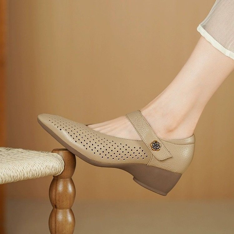 Summer New Retro Breathable Pointed Fashion High Heels For Women foto 3