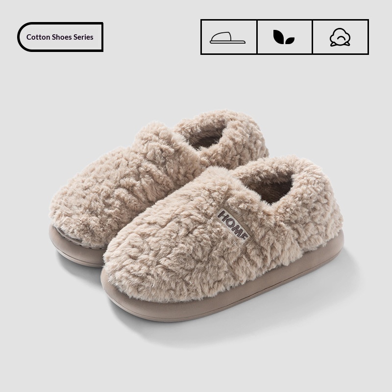 Indoor Home Warm And Anti-slip Cotton Slippers For Men foto 5