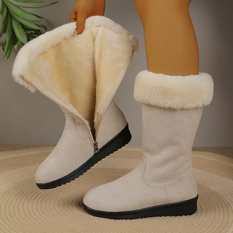 Fleece-lined Thickened Mid-calf Versatile Snow Boots foto 2