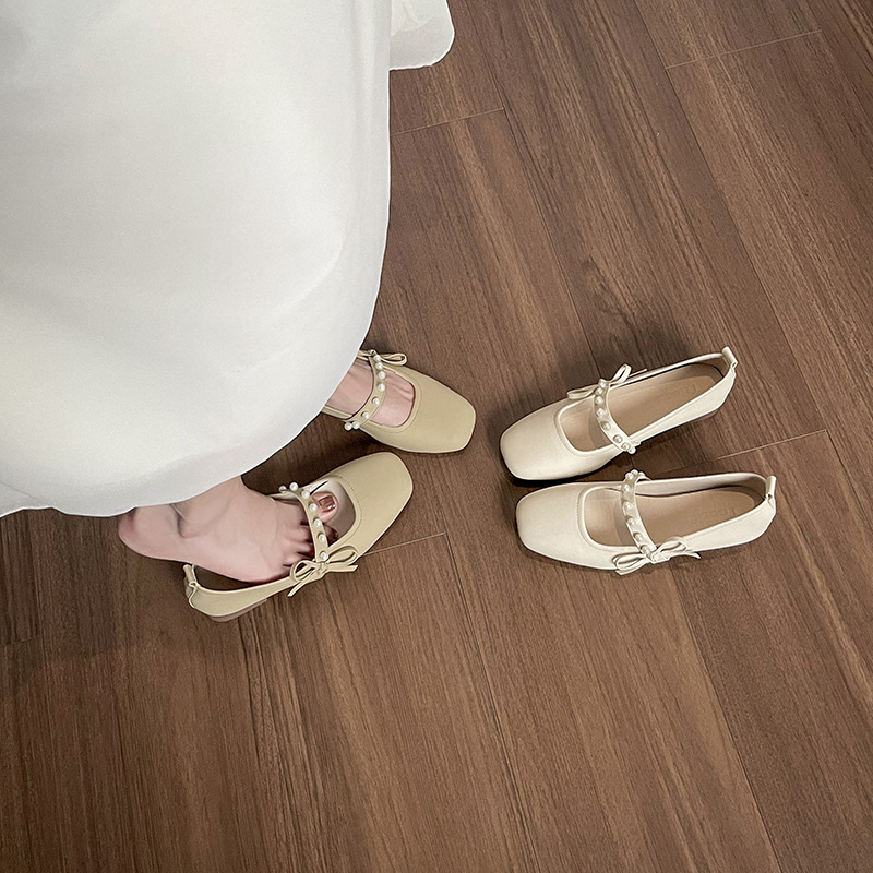 Multicolor Comfortable Low Heel Retro Easy Matching Soft Bottom Flats Autumn Chunky Heel foto 2