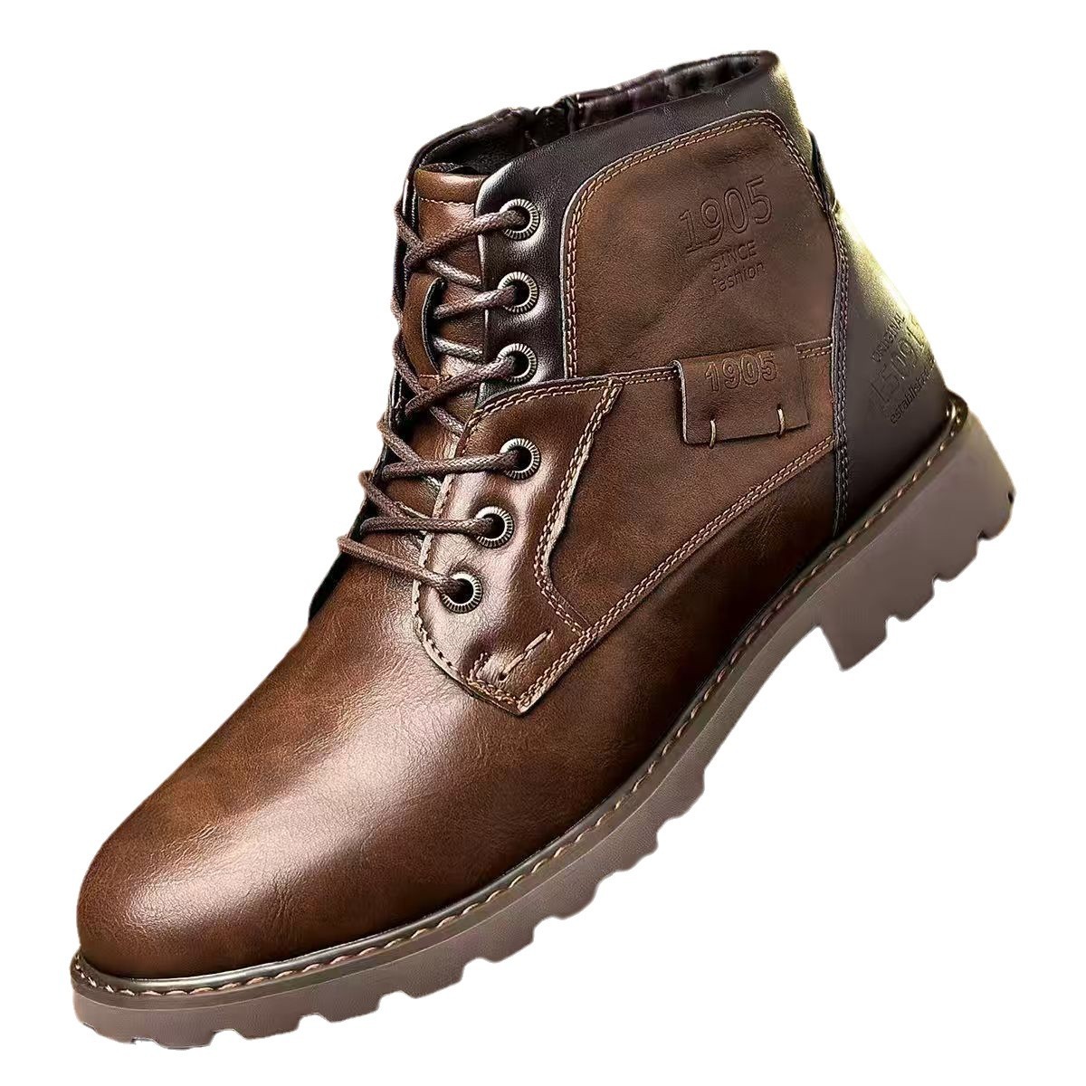 Male Martin Boots Leisure Plus Size Zip Ankle Boots foto 3