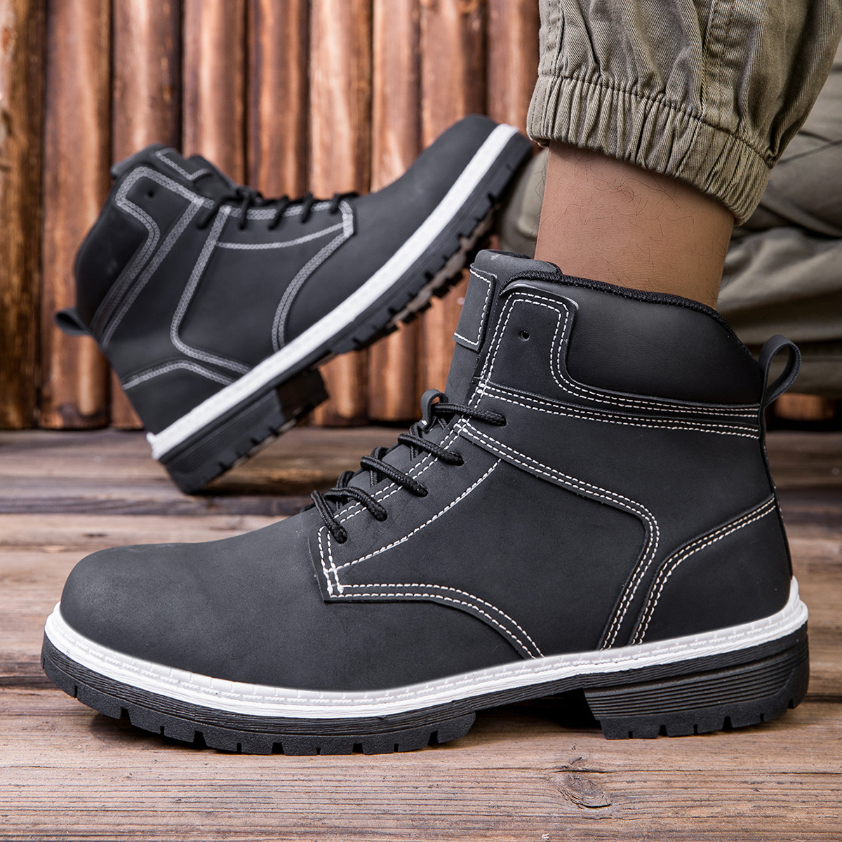 Casual Men's Boots High Street Style foto 2