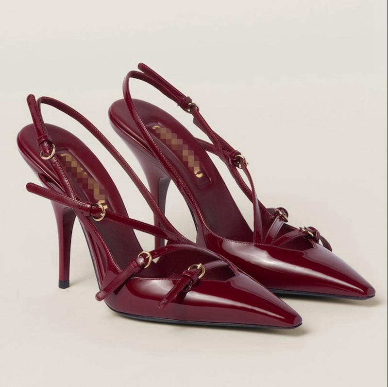 Ankle-strap Stilettos Square Toe High Heel Sandals foto 5