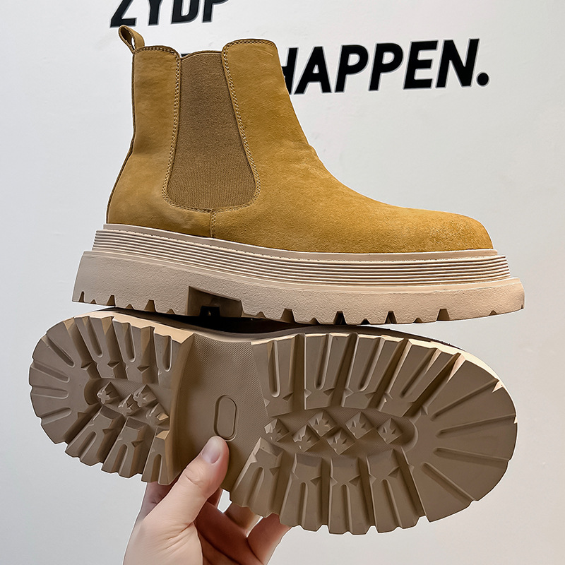 Chelsea Men's Low-top Smoke Pipe Platform Martin Boots foto 3
