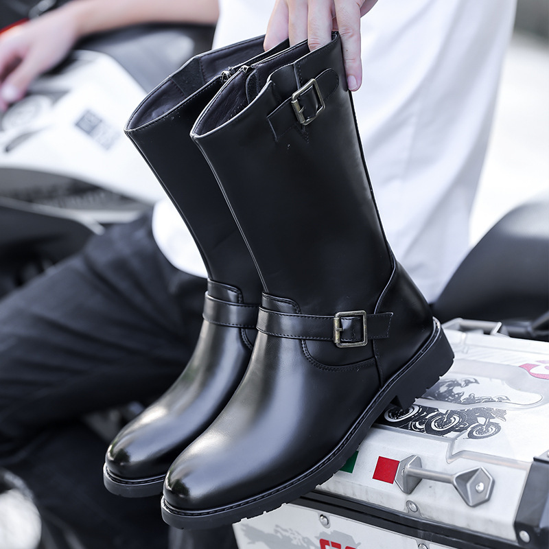 Men's Side-zip Motorcycle Boots foto 2