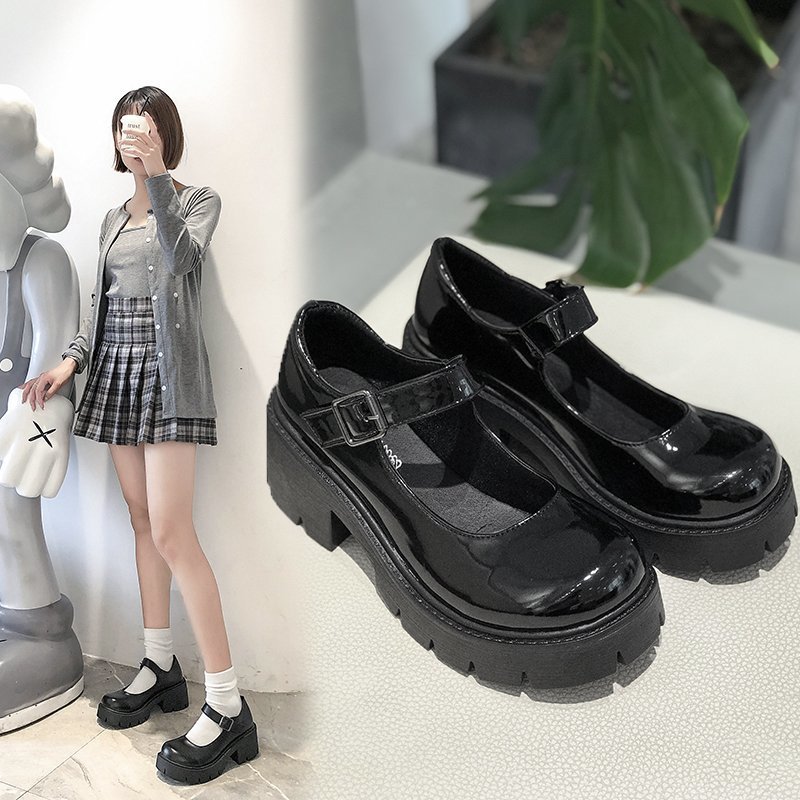 Chunky-heeled Thick-soled JK Uniform Pumps High Heels foto 2