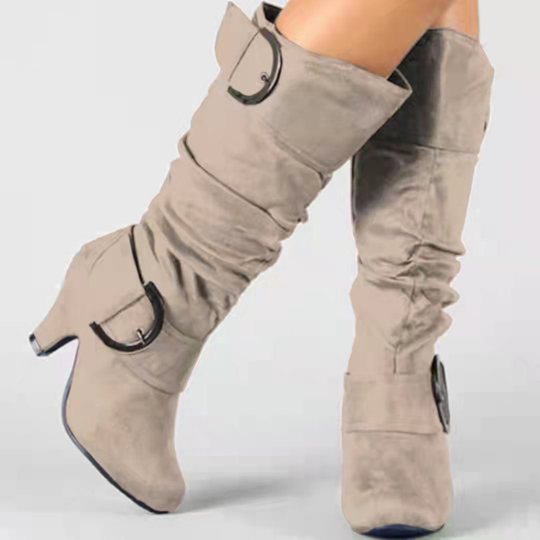 Fashion Brushed Velvet Spring And Autumn Women's Boots foto 2