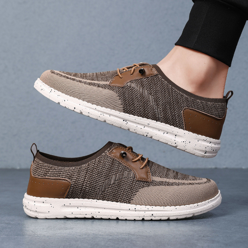 Men's Laceless Canvas Shoes Lightweight Breathable Plus Size Social Casual Men's Shoes foto 4