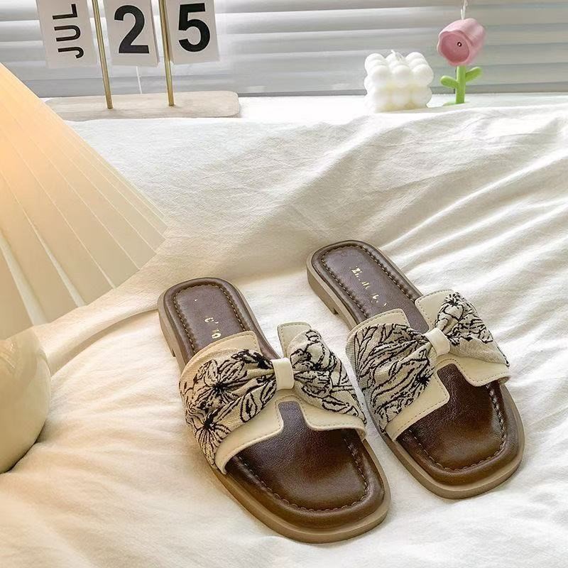 Fashionable National Style Flat With Skirt French Beach Outdoor Comfortable Slippers foto 5