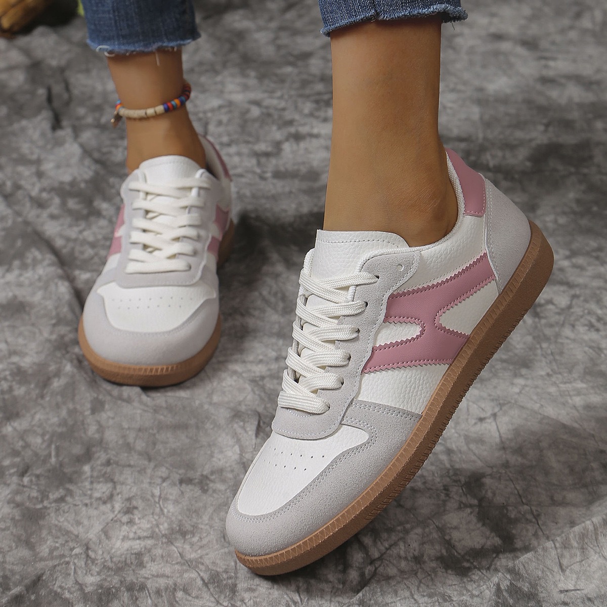 European And American Retro Color Matching Plus Size German Training Shoes Sneaker foto 3