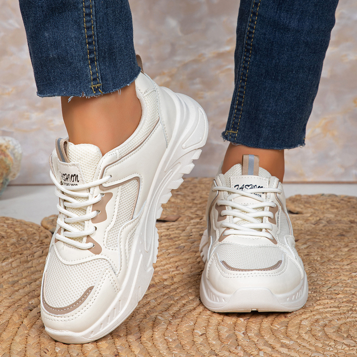 Versatile Casual Platform Mesh Elevator Breathable Sneaker foto 3