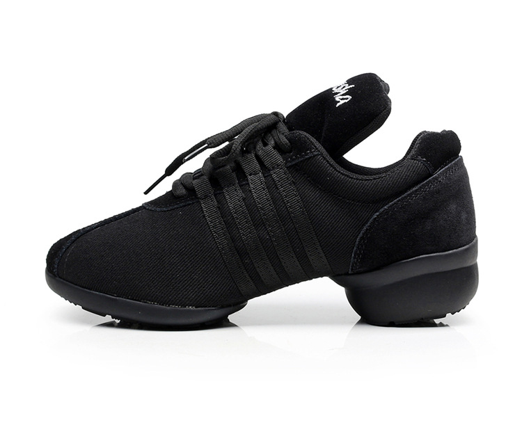 Canvas Modern Dancing Shoes Rubber Sole Indoor And Outdoor Elevator Shoes foto 2